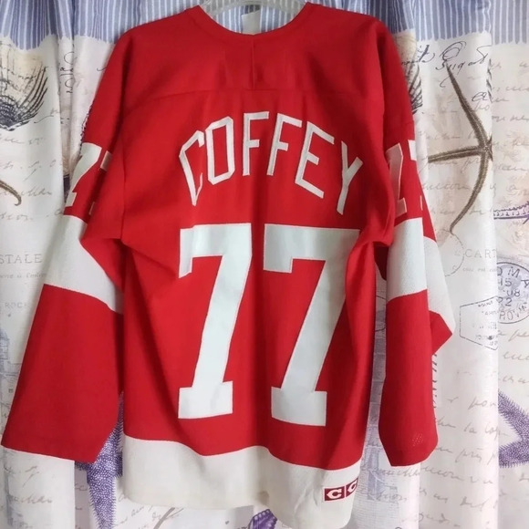 VTG Detroit Red Wings Paul Coffey Jersey Mens Medium - Picture 3 of 11
